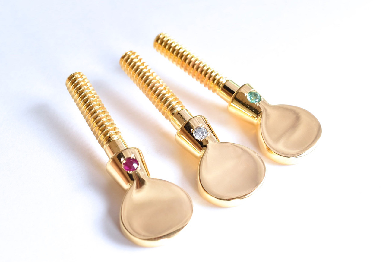 クラリネット リガチャーネジ（2mm宝石各種）