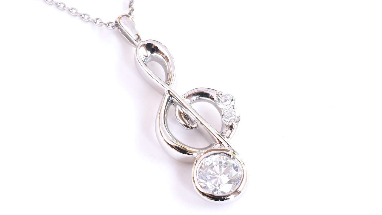 【神戸のオーダージュエリー】PT900音符ペンダント　ご依頼から完成まで