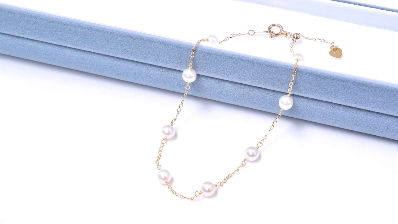 【神戸のオーダージュエリー】K10YG アコヤパール ブレスレット　ご依頼から完成まで