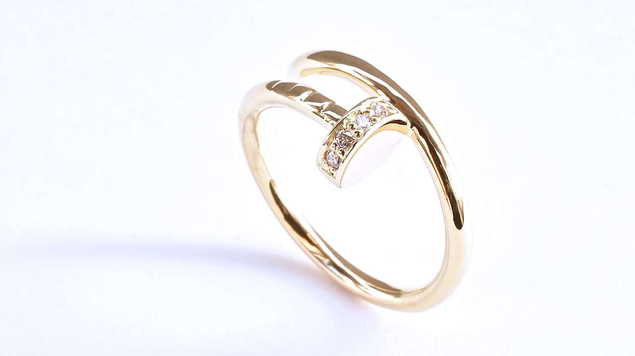 【神戸のオーダージュエリー】K18YG ダイヤモンドピンキーリング　ご依頼から完成まで