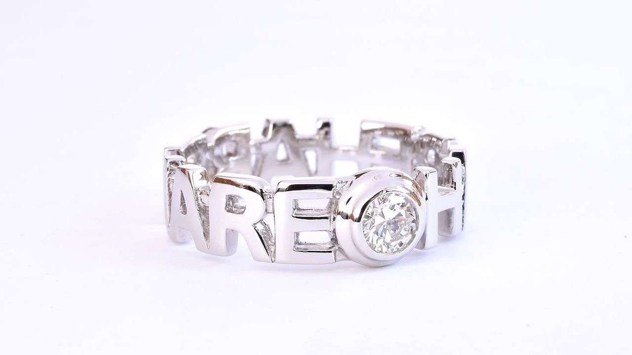 【神戸のオーダージュエリー】PT950 ダイヤモンドHAREピンキーリング　ご依頼から完成まで