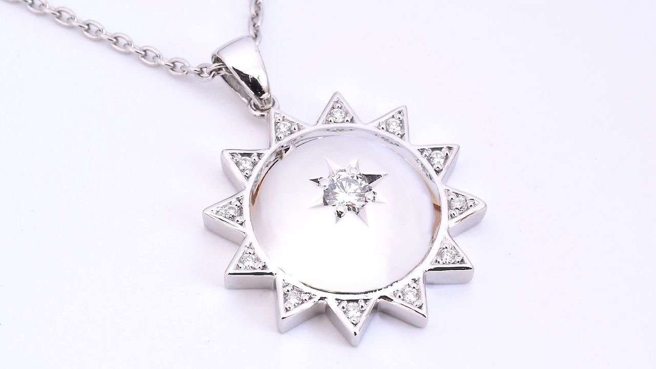 【神戸のオーダージュエリー】PT900ダイヤモンド太陽ペンダント　ご依頼から完成まで