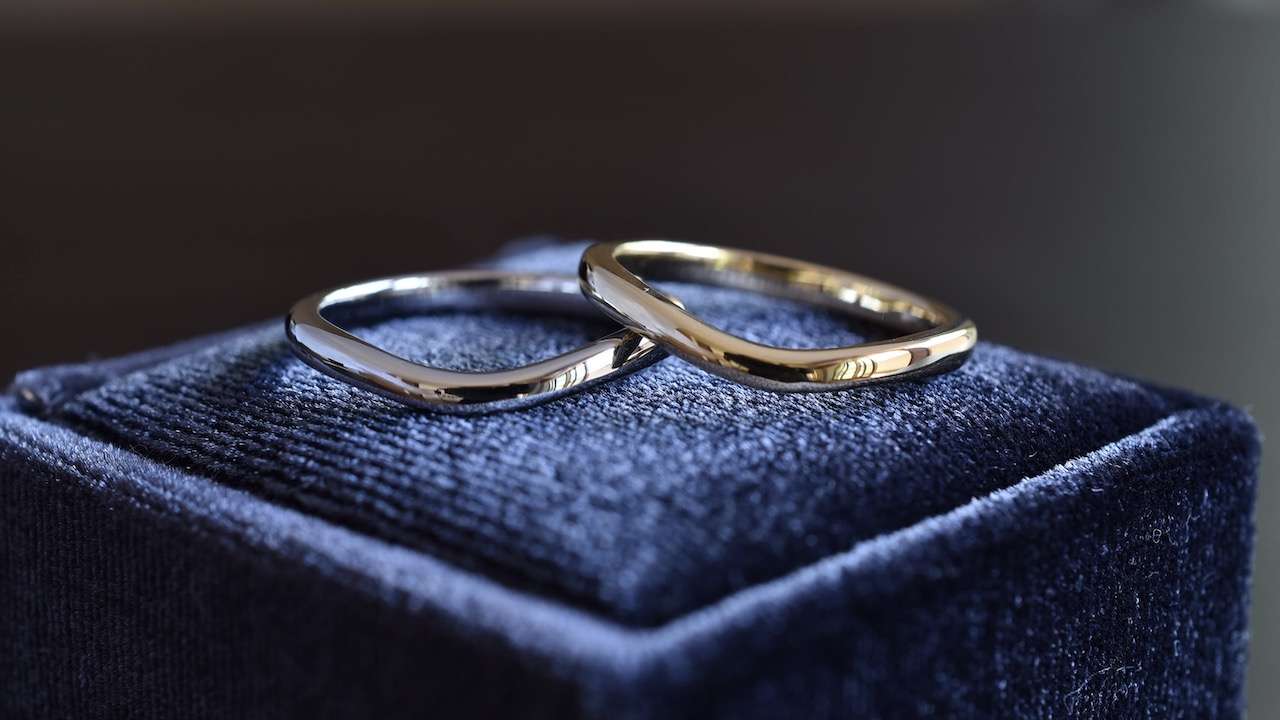 【神戸のオーダージュエリー】K18YG／PT900 ドレープリング　ご依頼から完成まで